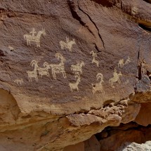 Ute Rock Art carved between 1650 AD and 1850 AD